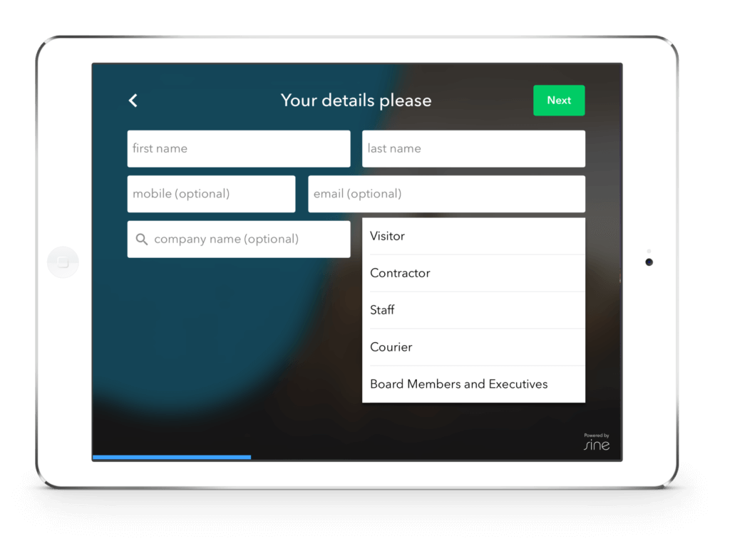 Check-in forms