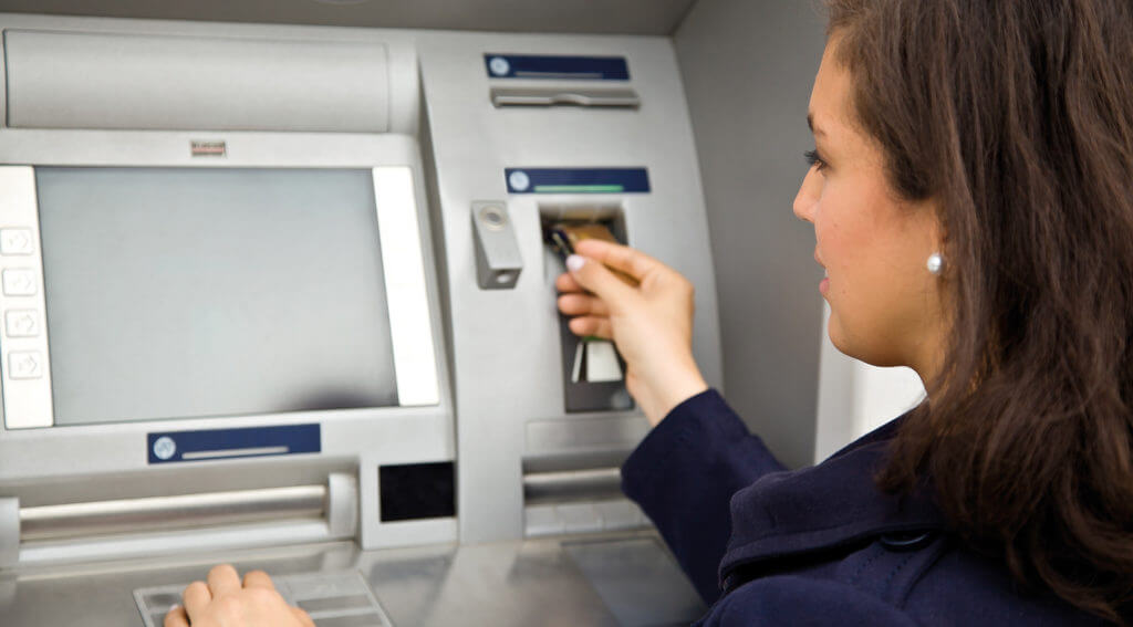 Lady at ATM