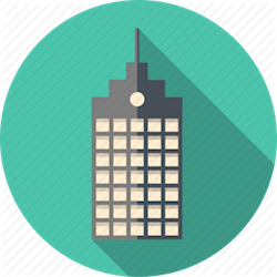 skyscraper office building modern business company city architecture urban structure tower flat design icon 5122