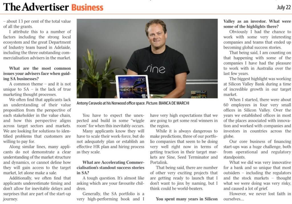 the advertiser business news article