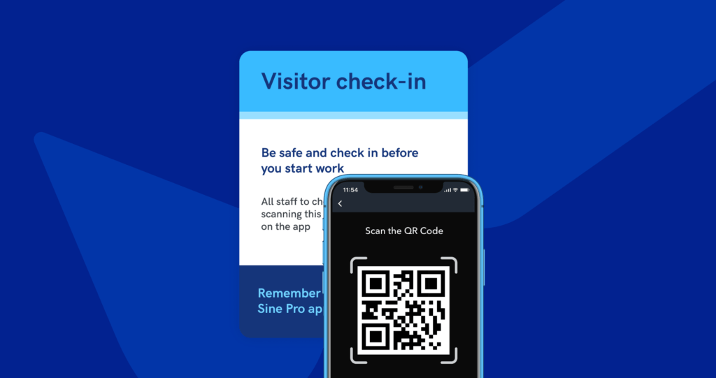 visitor check-in posters with qr codes