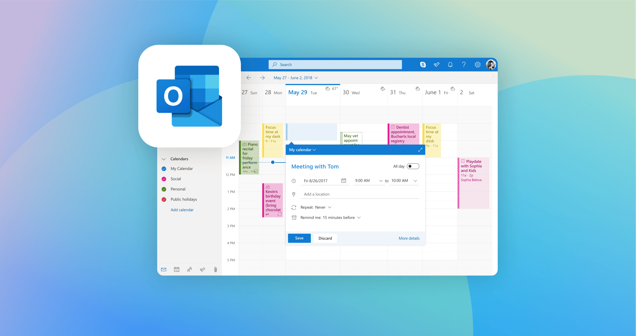 Outlook calendar invites