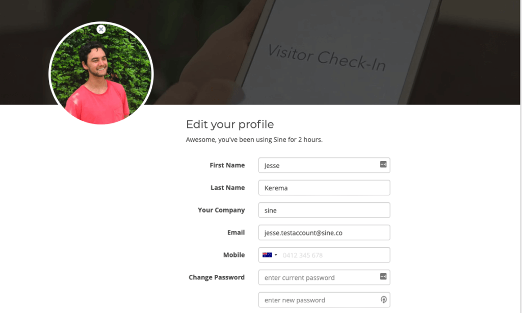 Editing settings for a profile