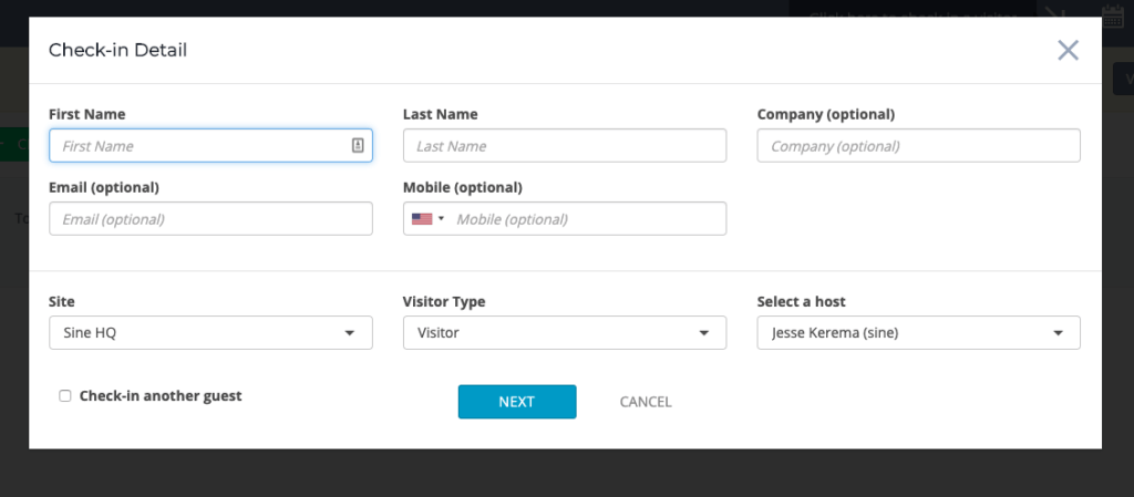 Create a check-in