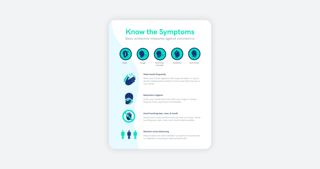 covid-19 symptoms poster