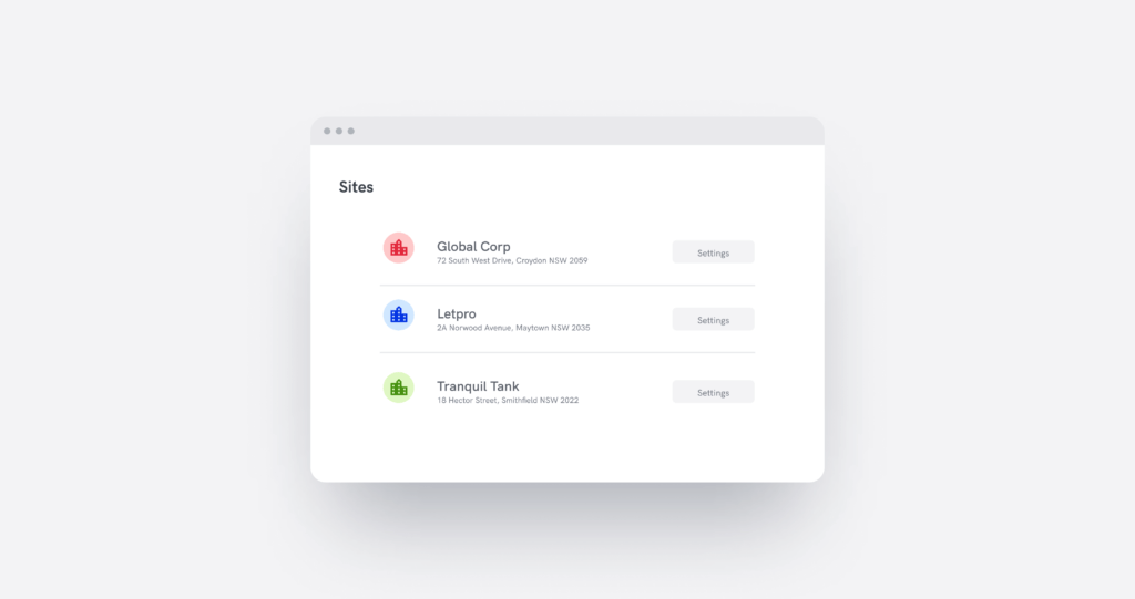 manage multiple locations with sine