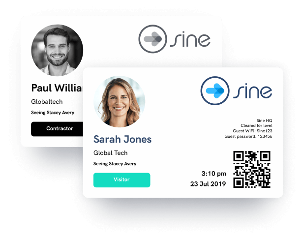 Badge printing check in details