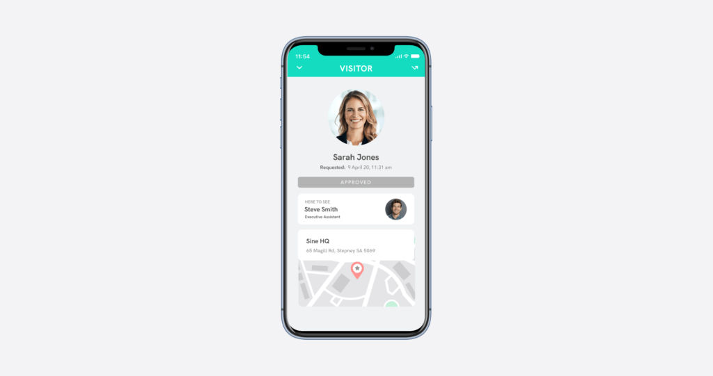 sine pro mobile app for simple contact tracing