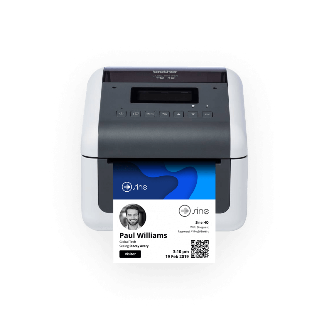 Badge printing kiosk