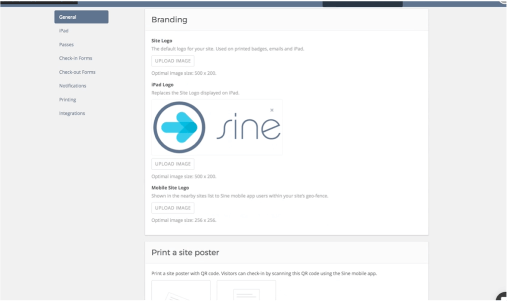 site branding logo page