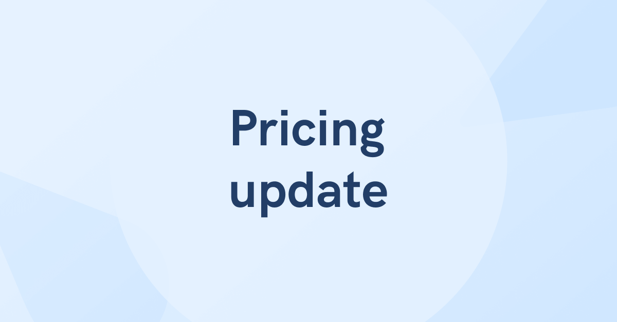 Blog Pricing Update