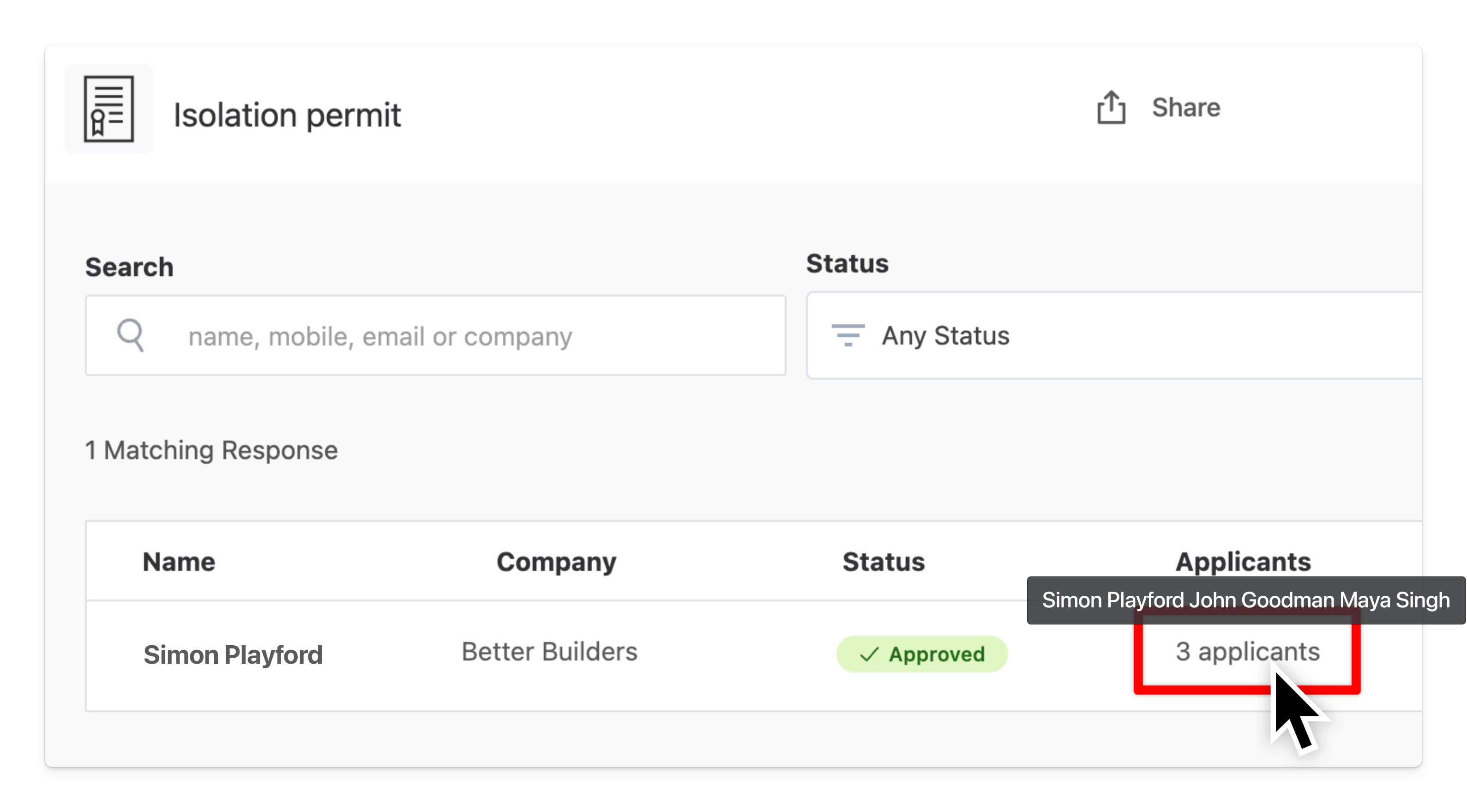 multi contractor approvals