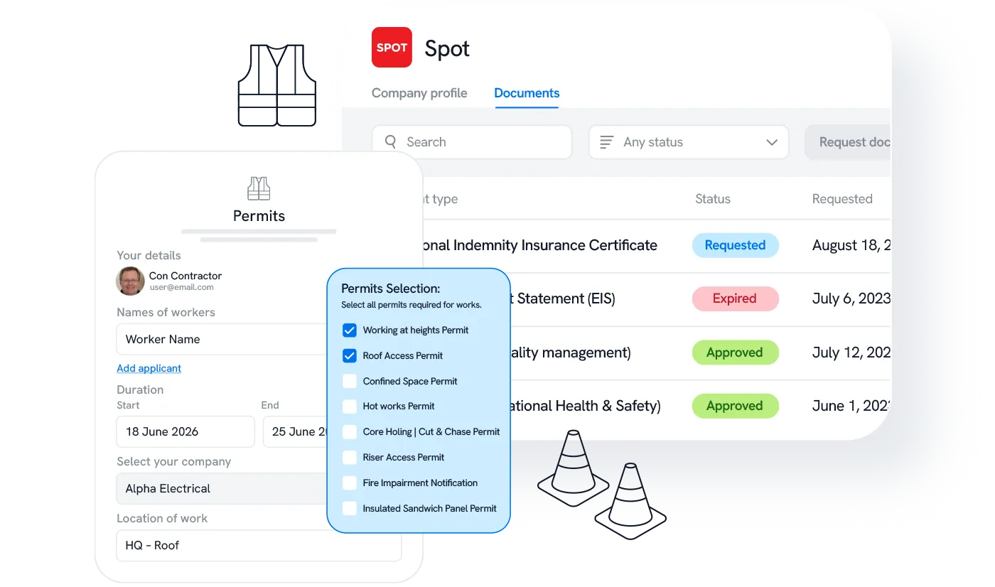 Sine contractor compliance dashboard